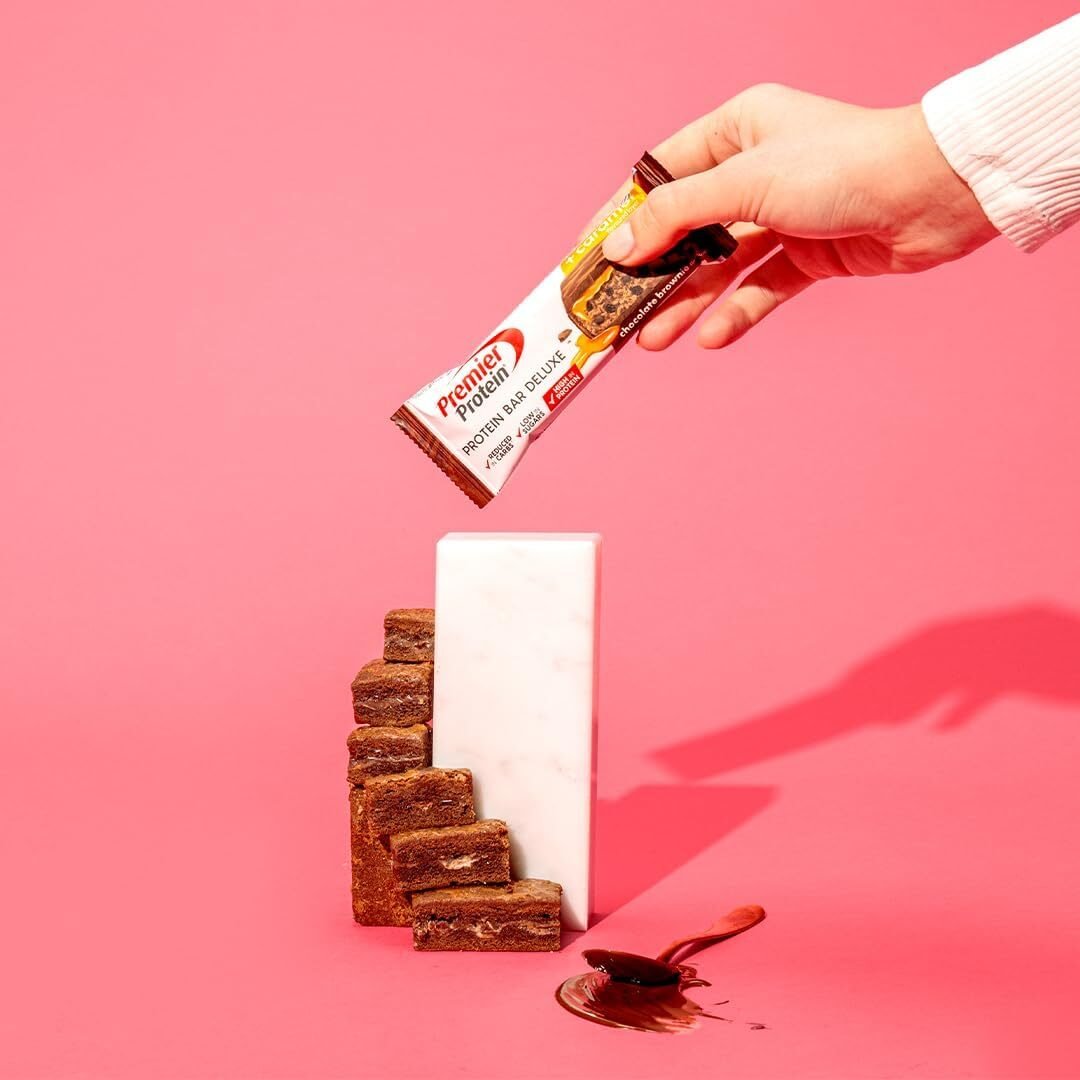 12 × 50 g Premier Protein Bar Deluxe 40% Chocolate Brownie – High Protein, Low Sugar, palmölfrei