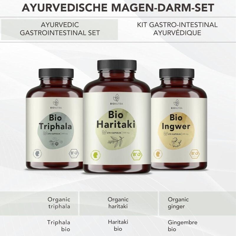 270 Stück BIONUTRA BIO Haritaki Kapseln 3.000 mg – Hochdosiert, vegan, rückstandskontrolliert, ohne Zusätze