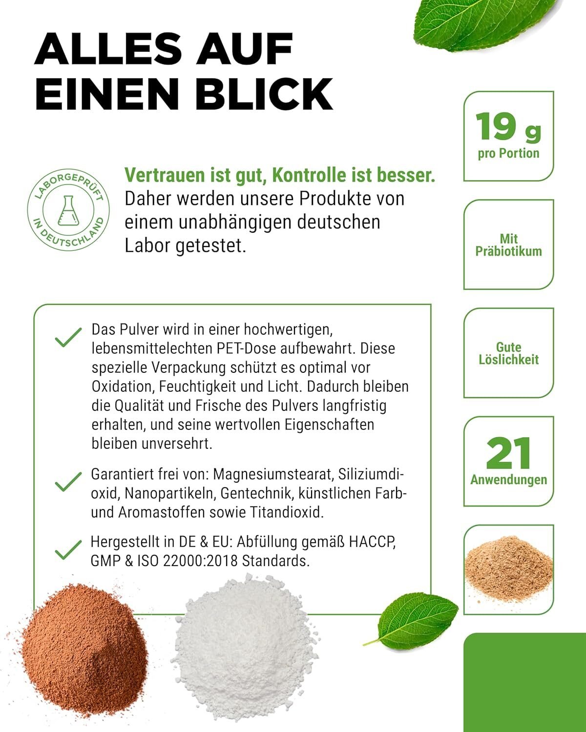 400 g Vit4ever Ballaststoff Kombination – Flohsamenschalen, Inulin & Apfelfasern, vegan, mit Ananas-Aroma