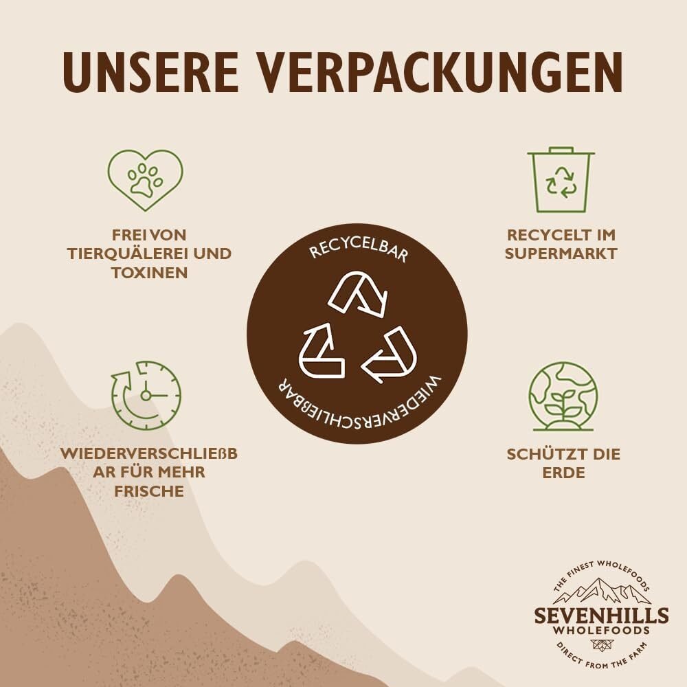 200 g Sevenhills Wholefoods Bio 7 Pilz Pulver – Reishi, Shiitake, Chaga & mehr | Naturrein & vegan