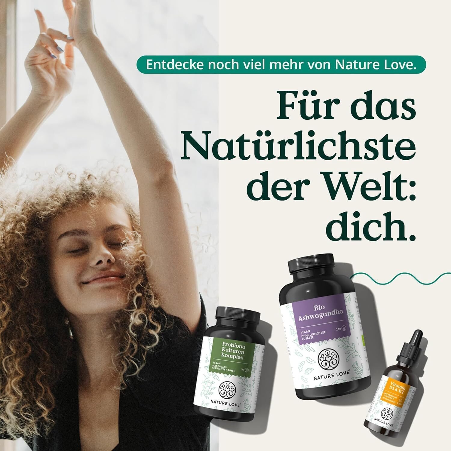 Nature Love Probiona Komplex – Ultimative Darmflora-Formel mit 20 Bakterienstämmen & Bio-Inulin – 180 vegane Kapseln