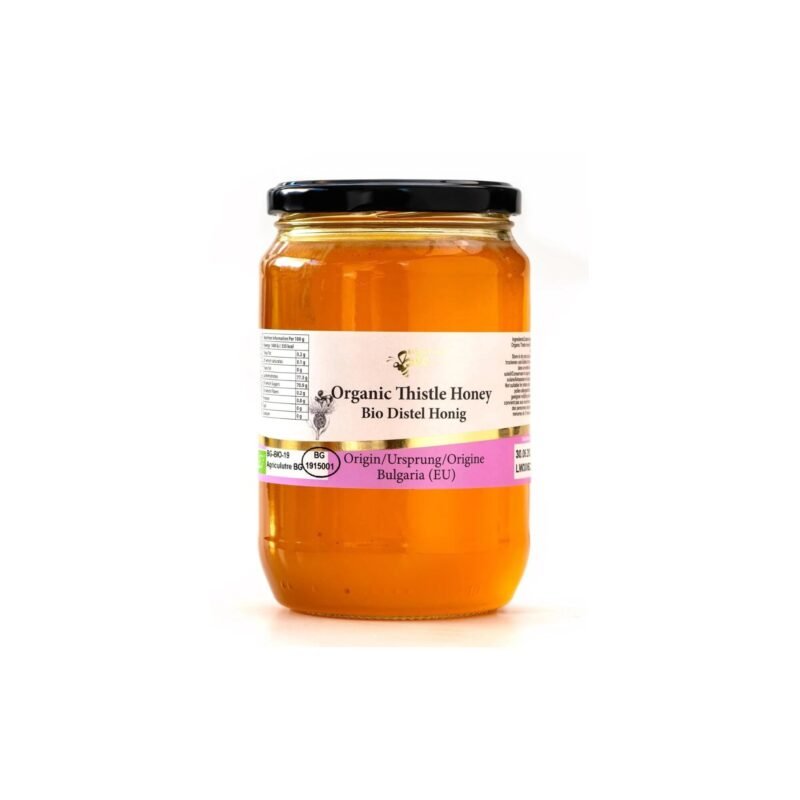 Bulgarian Bee Distel Bienenhonig – 900 g, kristallisiert, naturbelassen, roh