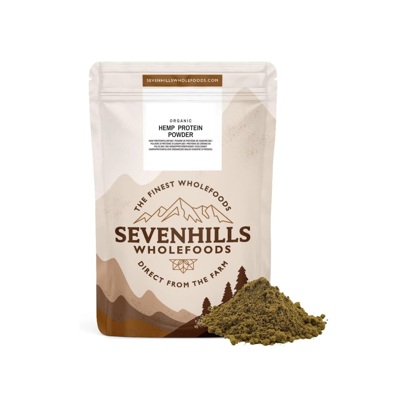 Bio konopný proteinový prášek 1 kg NaturaleBio Bio Hanfproteinpulver – 1 kg, vegan, glutenfrei, ohne Zucker