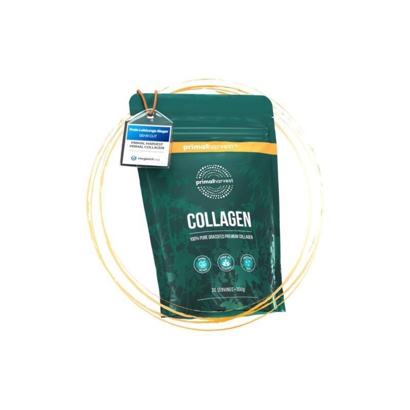 Primal Harvest Collagen Powder – Reines Kollagen Hydrolysat für Haut, Haare & Gelenke – 300g Dose