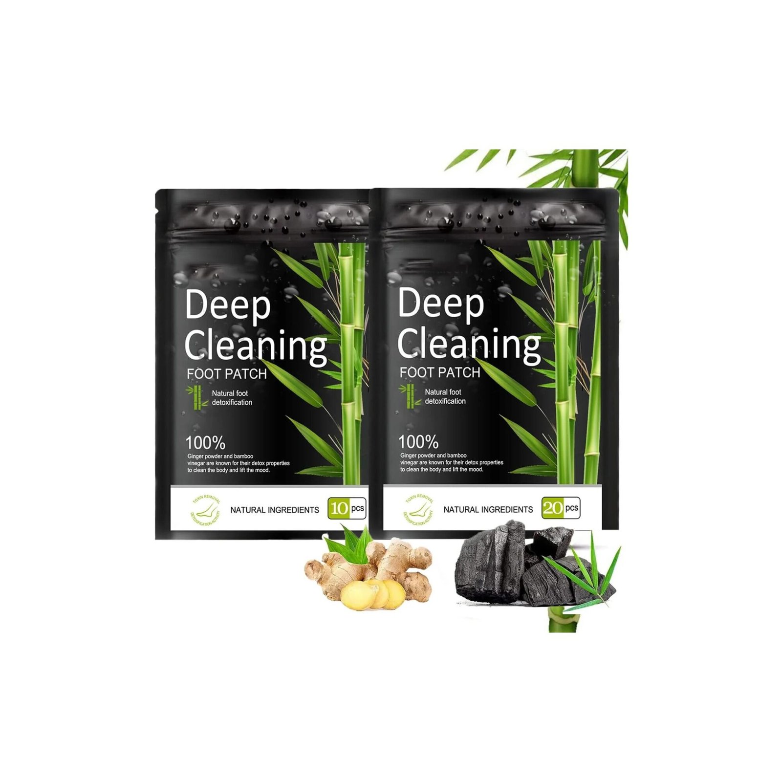 Детокс лепенки за крака HonLena Detox Fußpflaster – 30 Stück, natürlich, für die Füße, zur äußerlichen Anwendung