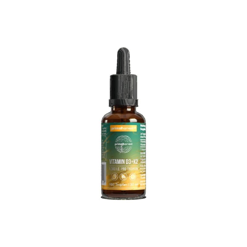 Primal Harvest Vitamin D3 & K2 Tropfen – Hochwertige Kombination für Immunsystem & Knochen