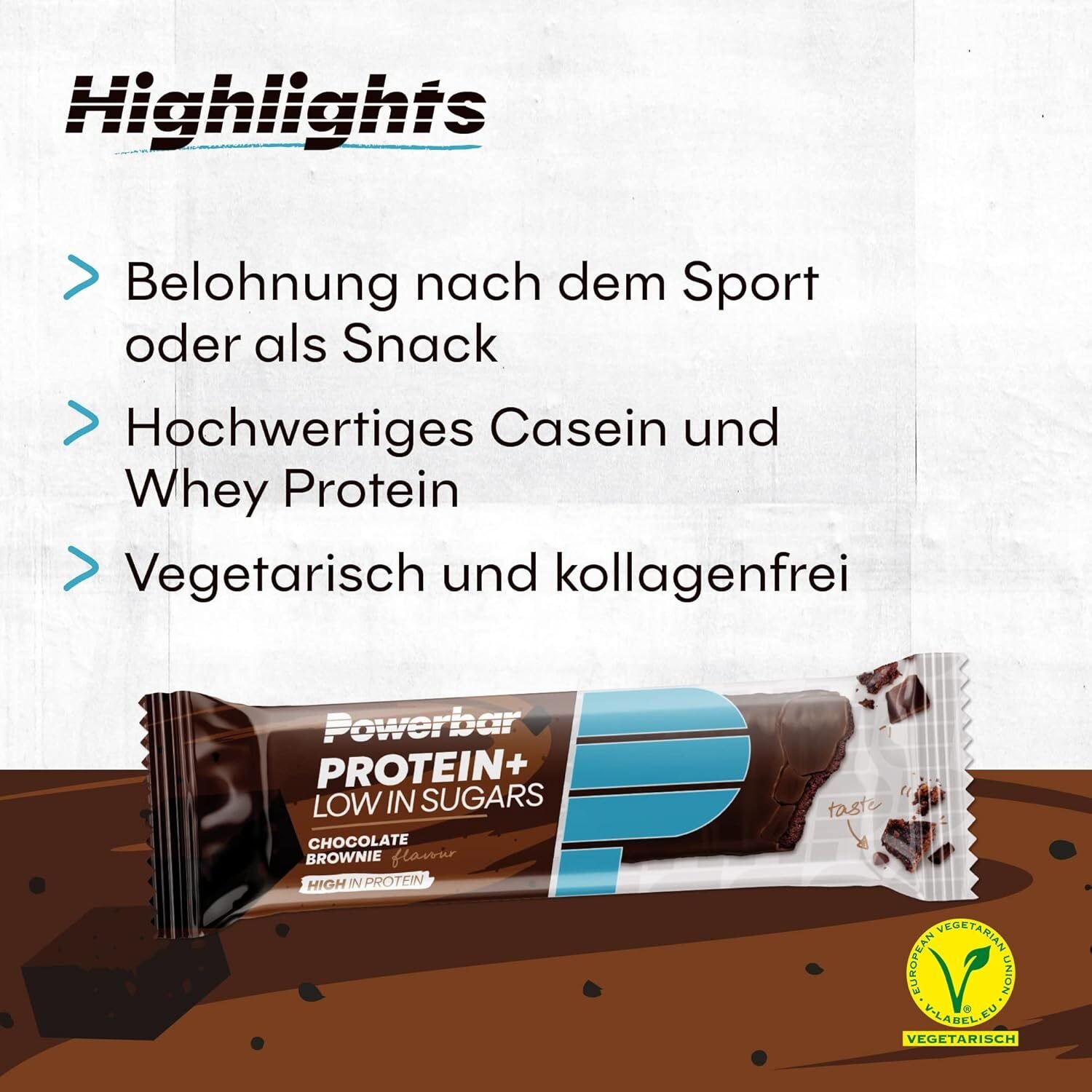 20×50 g Powerbar Protein Plus Riegel 52 % – Cookies & Cream, High Protein, Low Sugar, ohne Palmöl