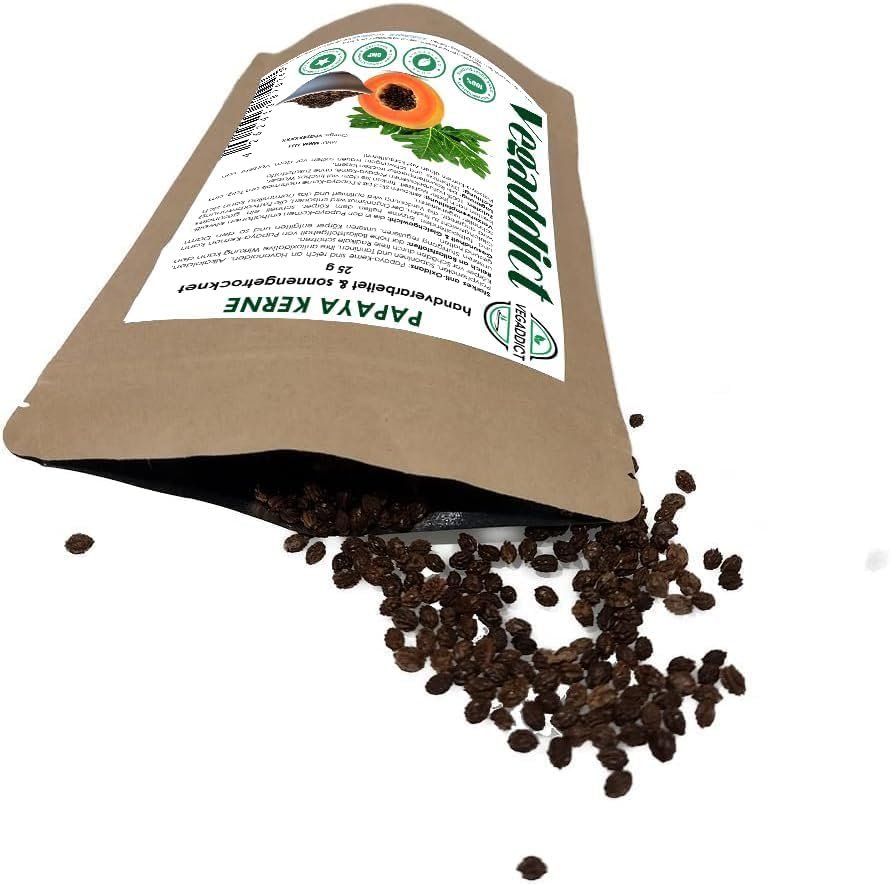 61UijVt7fcL._AC_ Getrocknete Papayakerne 25 g – Naturbelassen & reich an Papain