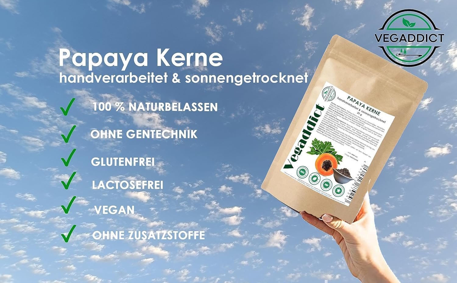71EO5Er+zaL._AC_SL1500_ Getrocknete Papayakerne 25 g – Naturbelassen & reich an Papain
