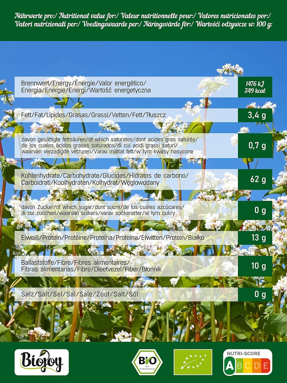 918pBe7K7eL._SL1500_ 2,5kg Biojoy BIO-Buchweizen – Ganz, roh & naturbelassen | Glutenfrei & vielseitig