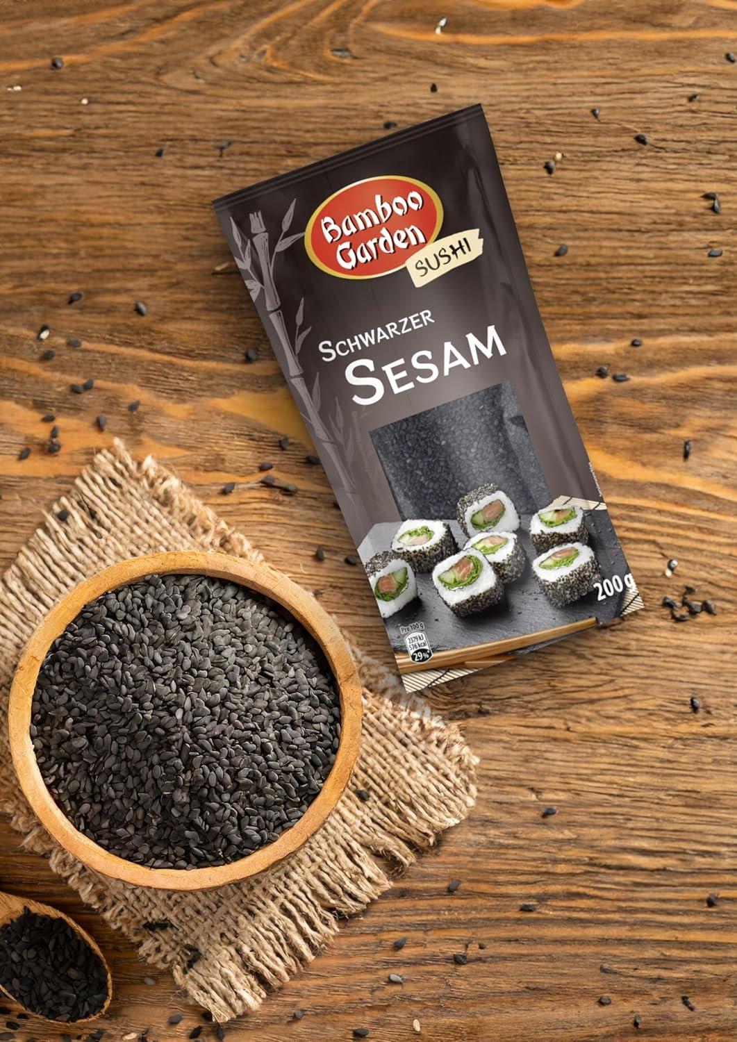 200 g Bamboo Garden Sesam schwarz – Naturbelassen, aromatisch & vielseitig | Für Sushi & Bowls