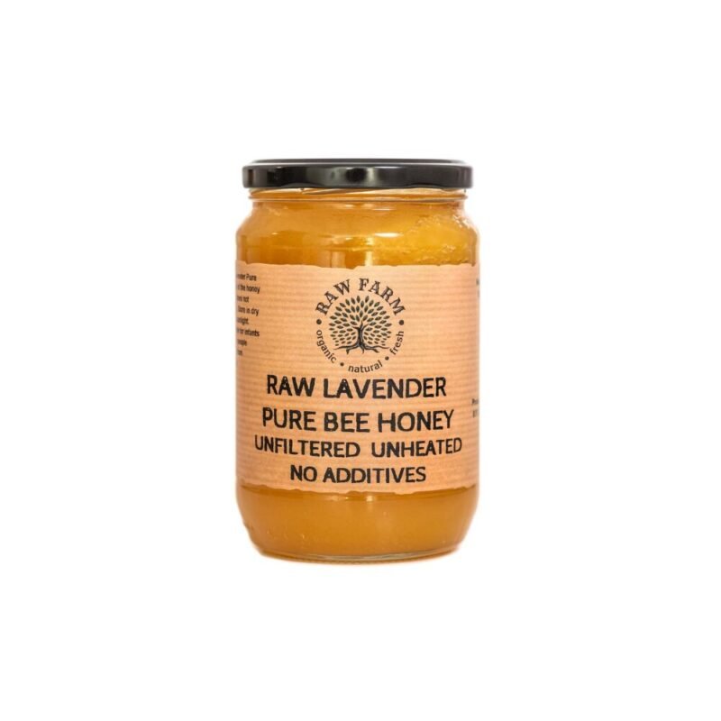 900 g Raw Farm Lavendelhonig – Roher Honig aus Lavendelblüten | Ungefiltert & naturbelassen
