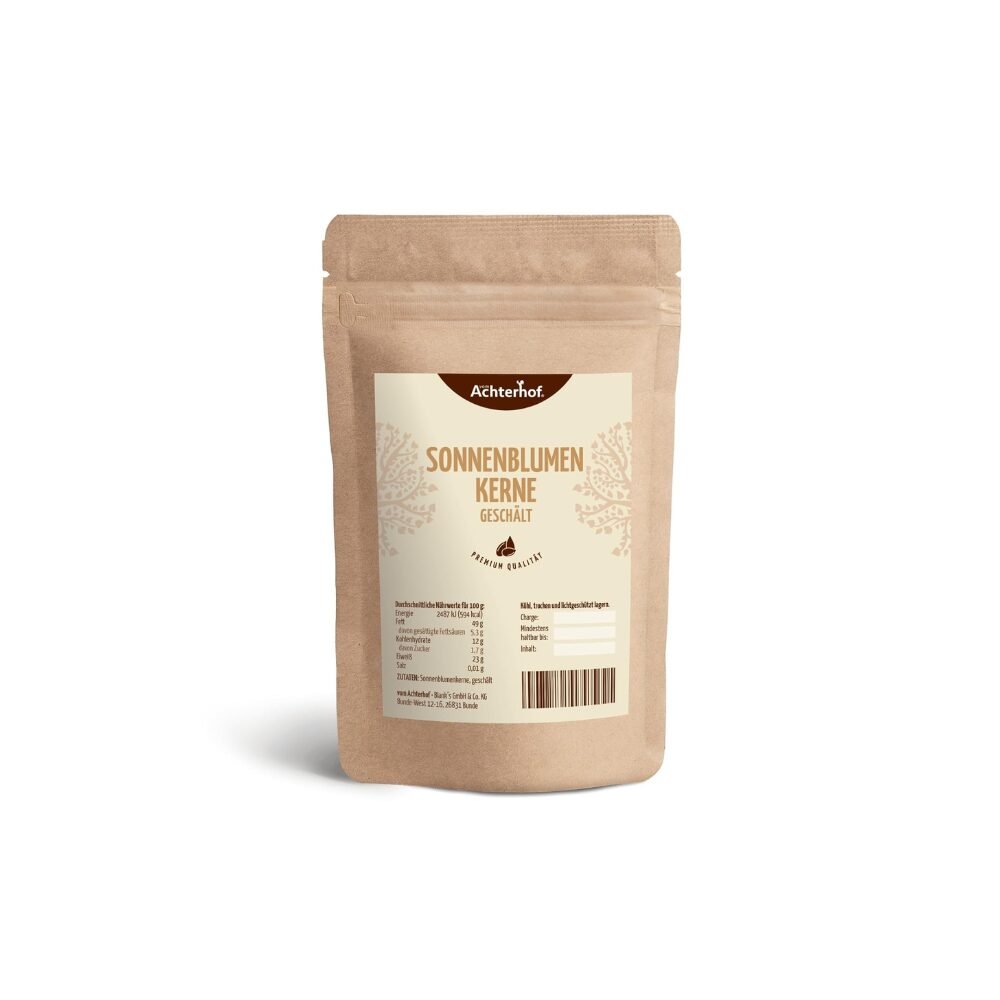 1 kg vom Achterhof Sonnenblumenkerne geschält – Aromatisch, naturbelassen & vielseitig verwendbar