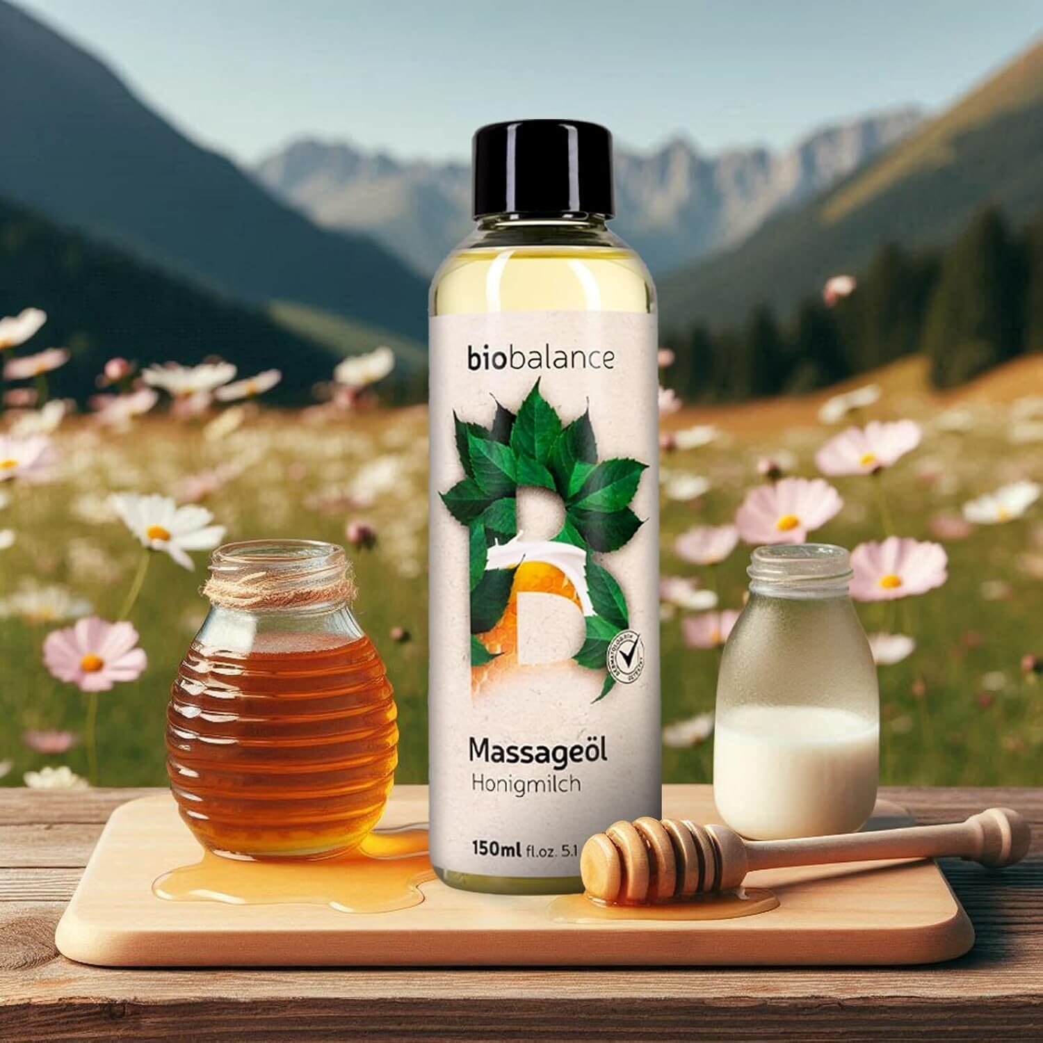 0af989972f9aacc15d416ae1ed1d6a61.jpg 150ml Honigmilch Massageöl für trockene Haut – Natürliches Körperöl für Massage & Hautpflege – BIO BALANCE