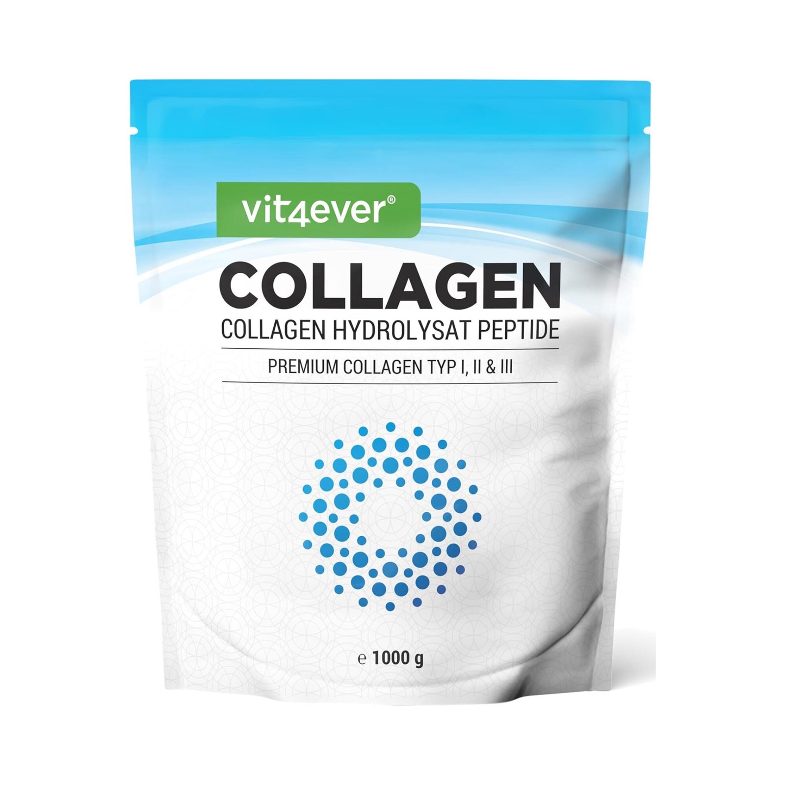 1000g bioaktives Kollagen Hydrolysat Pulver Typ 1, 2 & 3 – geschmacksneutral