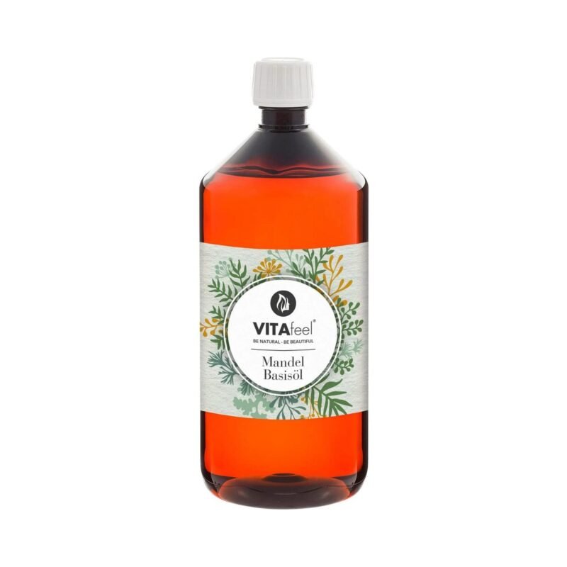 1000ml Mandel Basisöl für Haut und Haarpflege – veganes Pflegeöl für Massage und Kosmetik