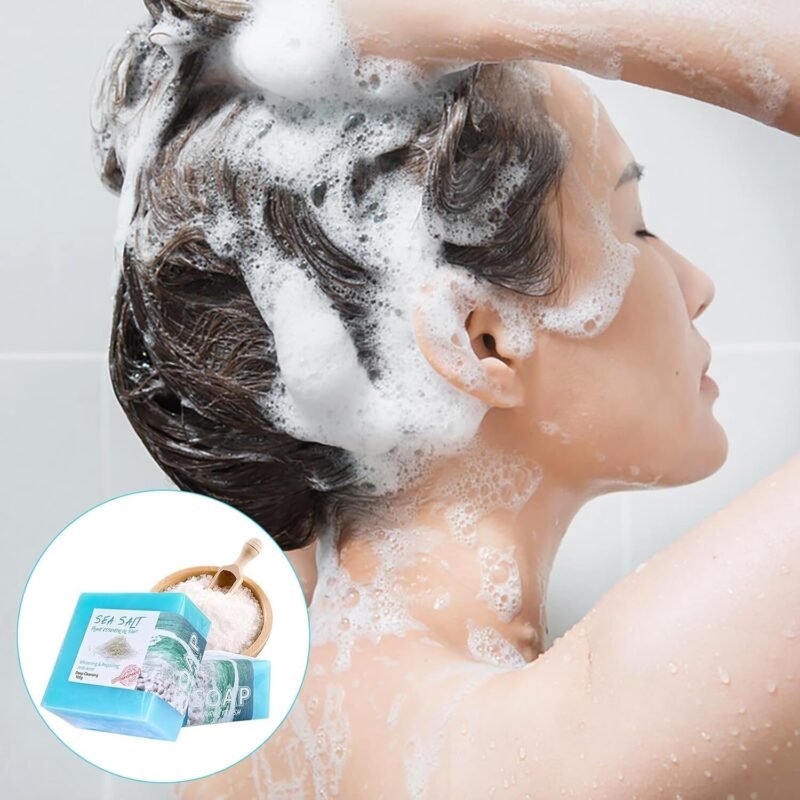 2× Handgemachte Meersalzseife für Gesicht und Körper – Ultimative Naturseife zum Duschen & Baden