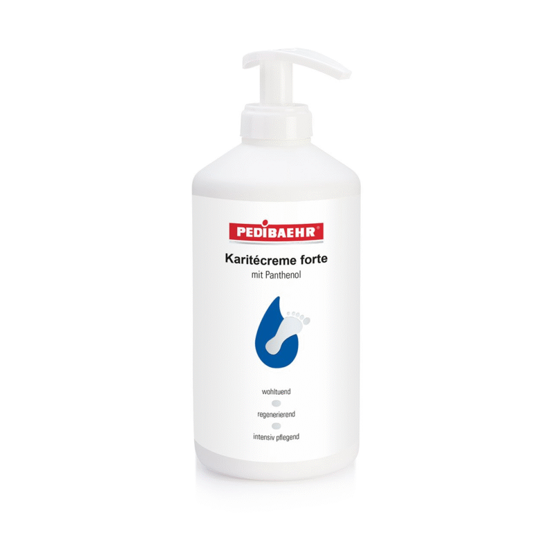 500ml Fußcreme Karité Panthenol mit Spender