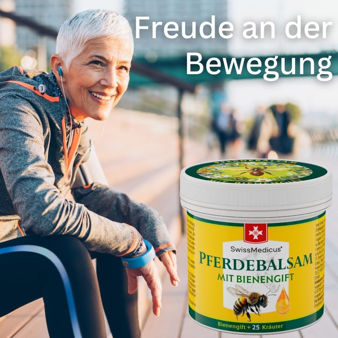 2305ca6cb8c9889e651e3bf08730e6f1.jpg 150ml Pferdebalsam mit Bienengift für Rücken und Gelenke – Swissmedicus