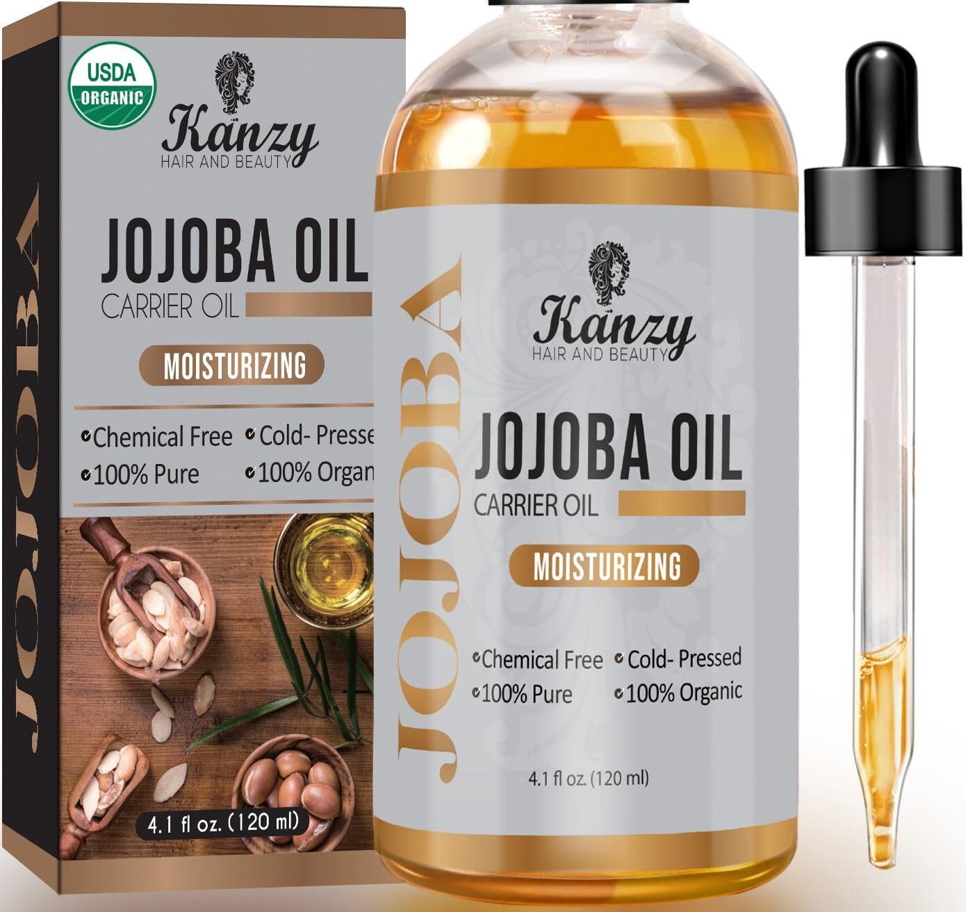 120ml Jojobaöl Bio Kaltgepresst – Reines Gold für Haut, Haare & Nägel