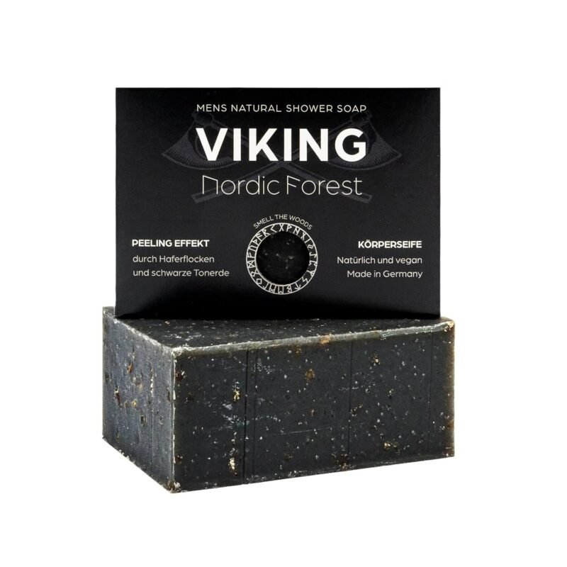 100g Peeling Seife Viking Nordic Forest – vegane Naturseife mit Kokosöl & Shea Butter