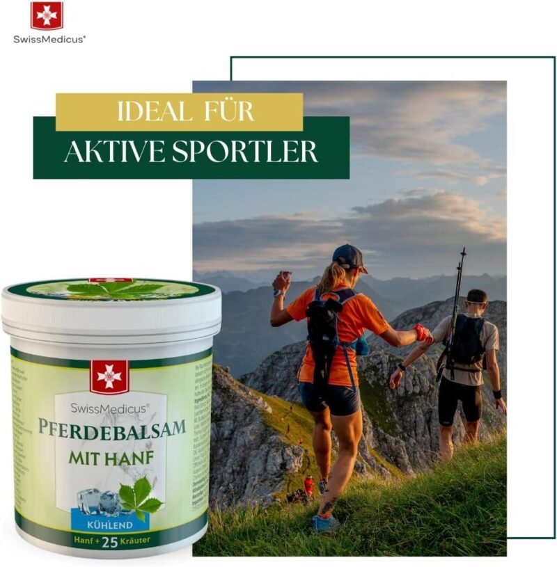 500ml Pferdebalsam mit Hanf für Muskeln und Gelenke – Natürliches Gel