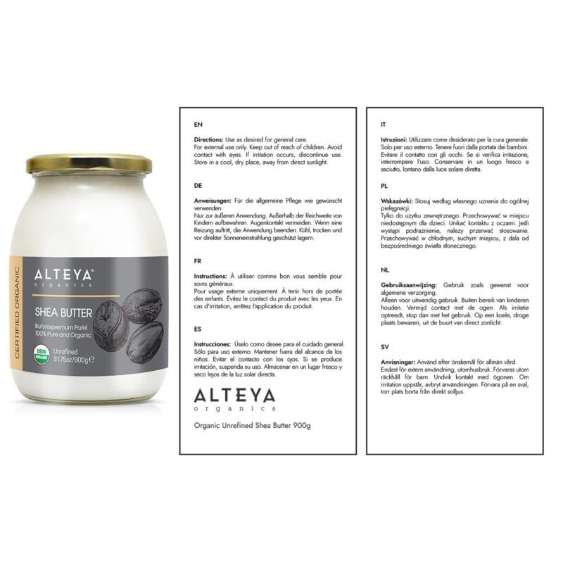300g Bio Sheabutter unraffiniert – USDA Organic, 100% rein & vegan