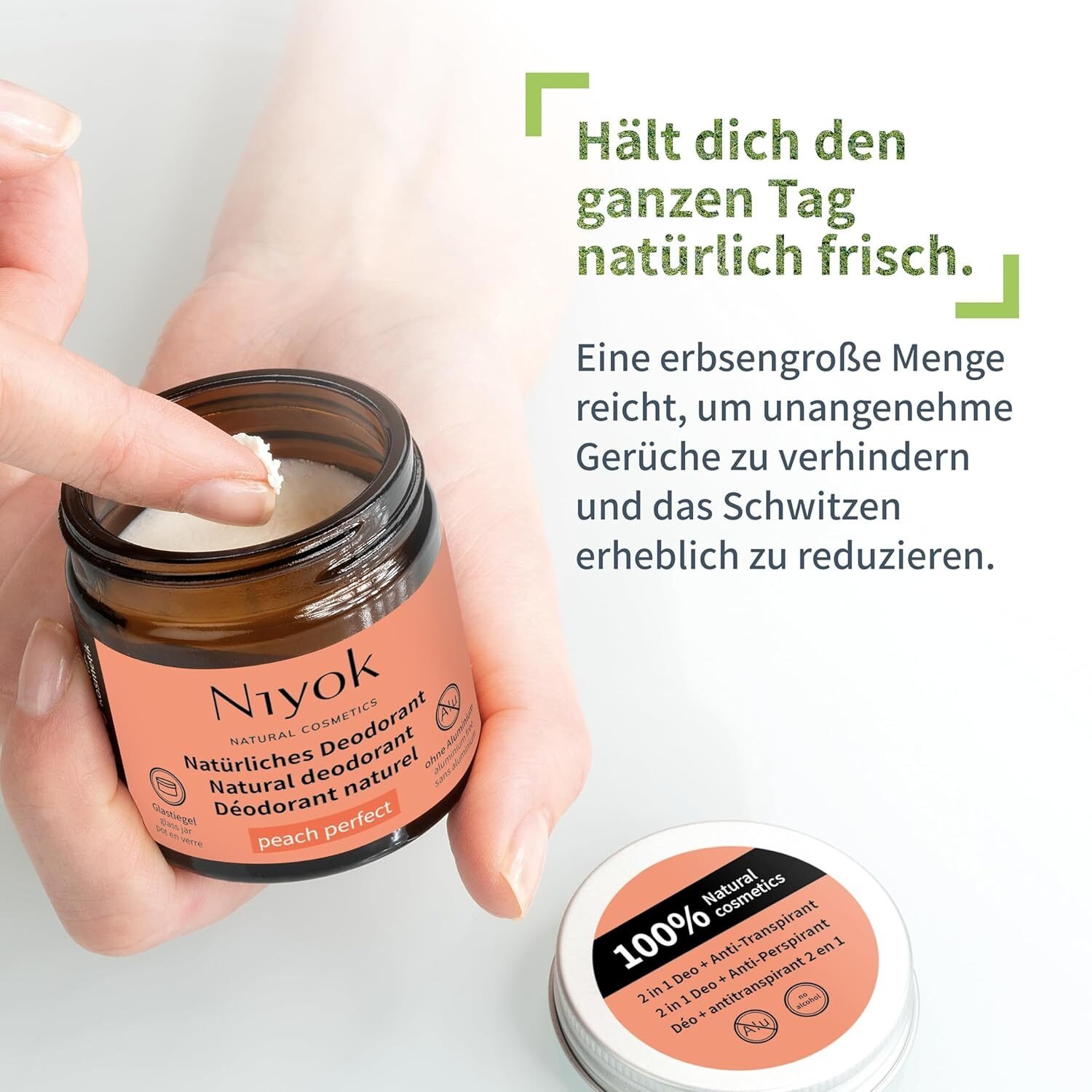 37ee29d4b6a2fdb41dcd98ce9d94db53.jpg 40ml Deocreme ohne Aluminium – Fruchtiger Unisex-Duft, vegan, 24h Schutz | Niyok