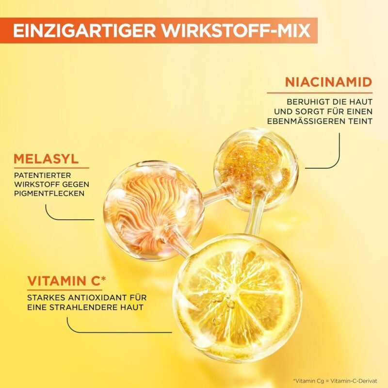 30ml Vitamin C Glow Booster Serum – Für strahlenden, ebenmäßigen Teint – Garnier