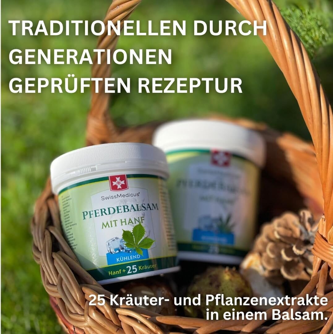 500ml Pferdebalsam mit Hanf für Muskeln und Gelenke – Natürliches Gel
