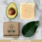95g Avocado Seife für Haut und Haar – Handgemachte Naturseife mit Johanniskraut, vegan & palmölfrei | MAMA AVOCADO