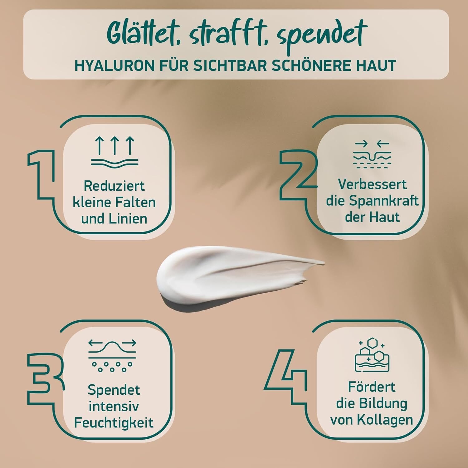 100ml Bio Hyaluron Creme Gesicht – Anti-Falten, Q10, hochdosiert & feuchtigkeitsspendend