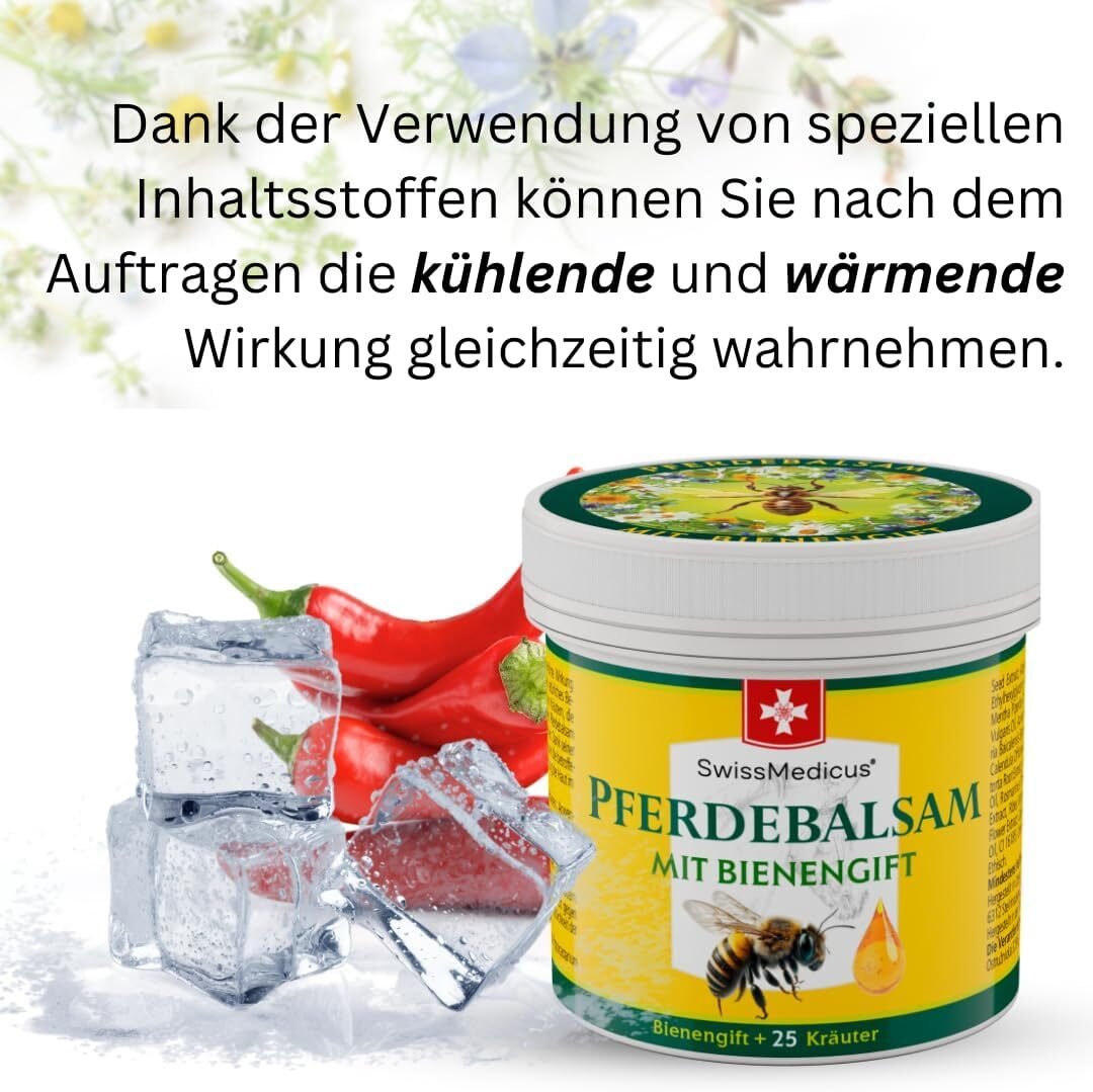 4821935196683b8b2f56a6b32590a92f.jpg 150ml Pferdebalsam mit Bienengift für Rücken und Gelenke – Swissmedicus