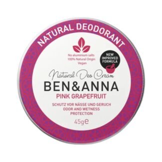 Festes Deo ohne Aluminium – 45g, Pink Grapefruit, vegan, naturkosmetisch, stark gegen Schwitzen