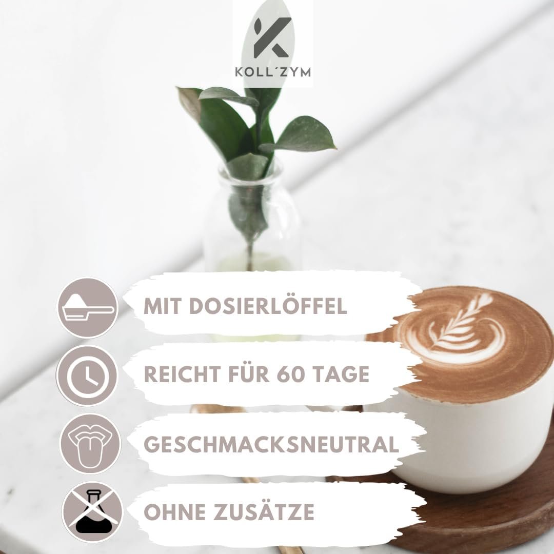 300g kollagen pulver hochdosiert – Bioaktives Kollagen Peptide – KOLL`ZYM©