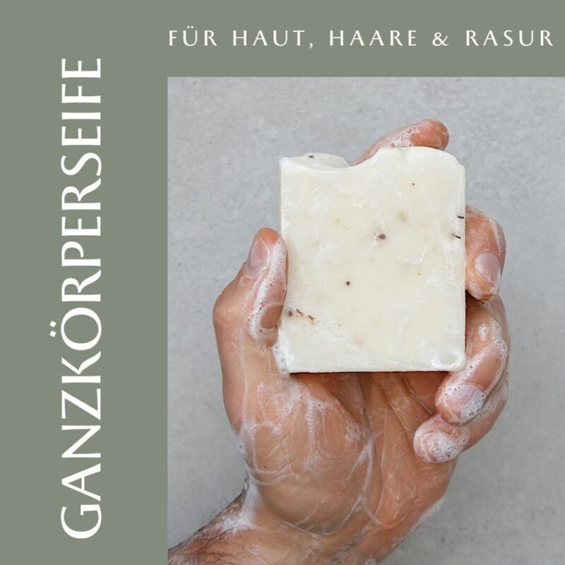 100g Avocado und Lavendel Seife für alle Hauttypen – Handgemachte Naturseife für Haut & Haare, ohne Palmöl