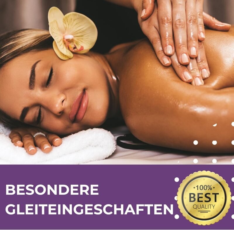 500ml Tantra Massageöl mit Kokosduft – Fruchtiges Körperöl für Entspannung & Wellness – GRÜNE VALERIE
