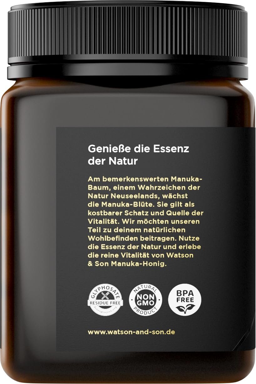 611+HWLQAEL._SL1225_ 1 kg manuka honig mgo 600+ roh und aktiv – Premium Qualität – Watson & Son