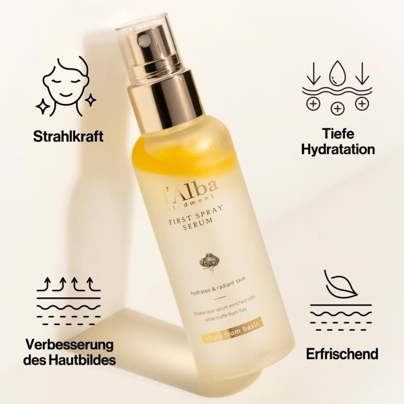100ml Weiß Trüffel Spray Serum – Feuchtigkeitsspendend & Hautberuhigend – D'Alba