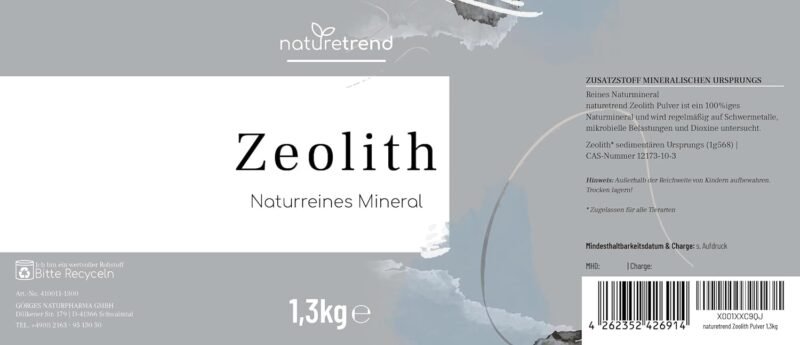 1,3 kg zeolith pulver naturrein 94% – Premium Qualität, extra fein gemahlen