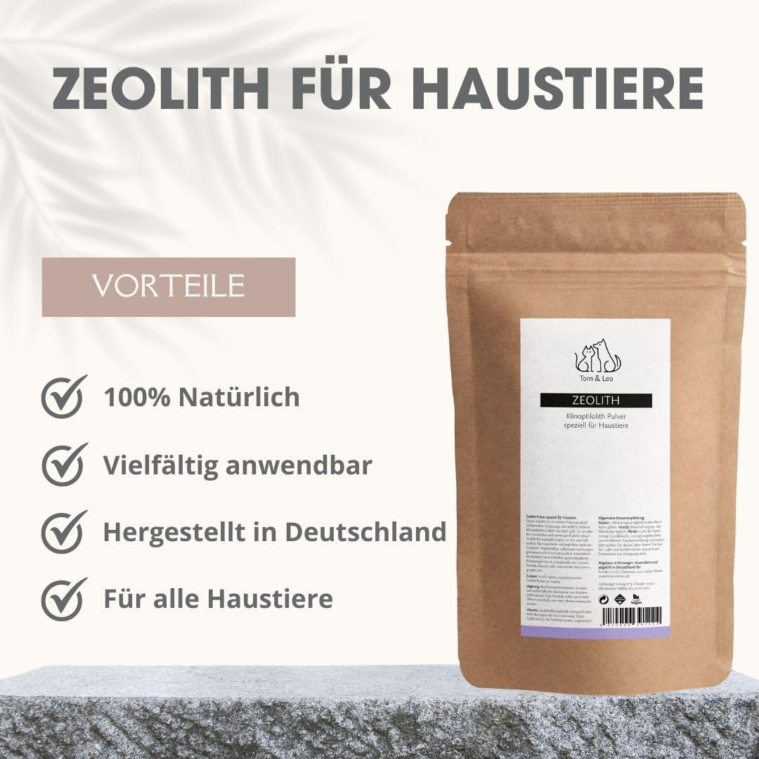 1000 g zeolith pulver mit 95% klinoptilolith – Premium Qualität für Haustiere