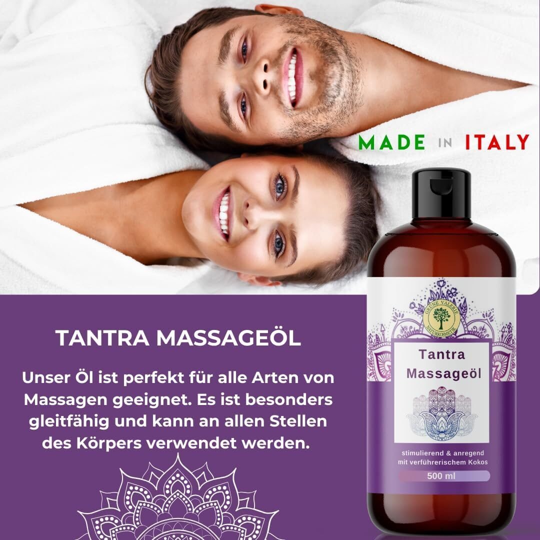 6467eda0f456ef99294cf7bb7e11f9a4.jpg 500ml Tantra Massageöl mit Kokosduft – Fruchtiges Körperöl für Entspannung & Wellness – GRÜNE VALERIE