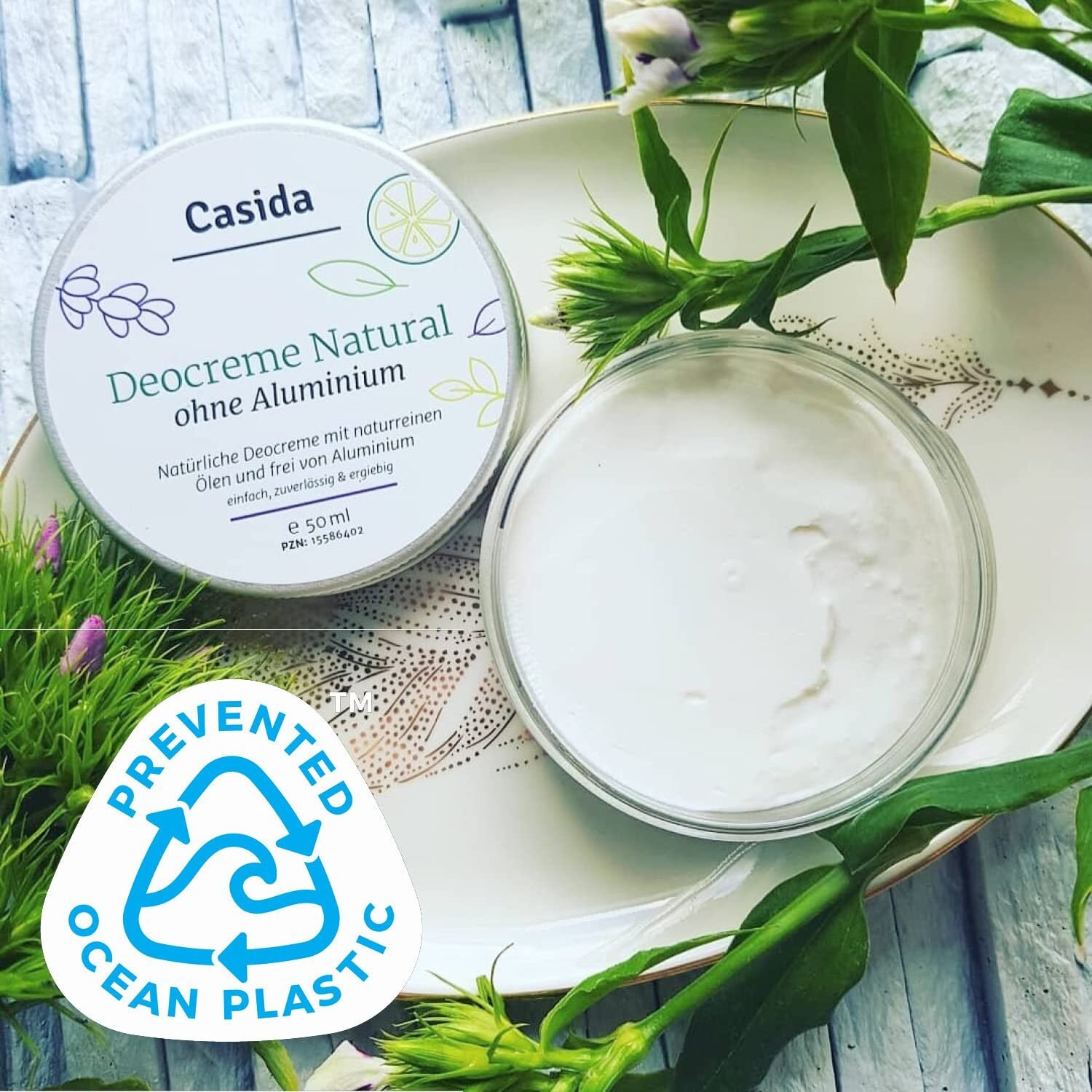 50ml natürliche Deo Creme ohne Aluminium – 24h Schutz, rein & ohne Zusatzstoffe | Casida