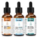 Bio Gesichtspflege Set mit Vitamin C, Retinol und Hyaluron Serum