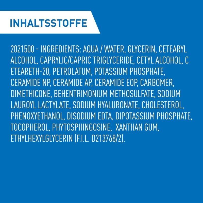 340g Feuchtigkeitscreme für trockene bis sehr trockene Haut mit Ceramiden – CeraVe