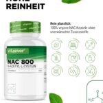 240 nac husten Kapseln – Hochdosiertes NAC 800 mg – Vegan, Laborgeprüft