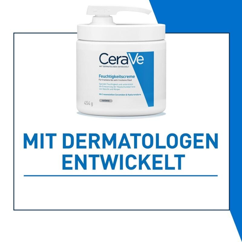 340g Feuchtigkeitscreme für trockene bis sehr trockene Haut mit Ceramiden – CeraVe
