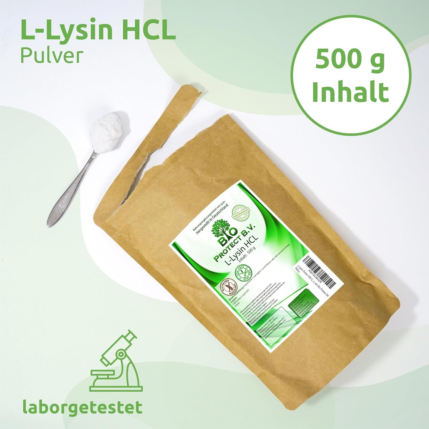500 g l-lysin pulver – 100% rein, ohne Zusatzstoffe – Vegan
