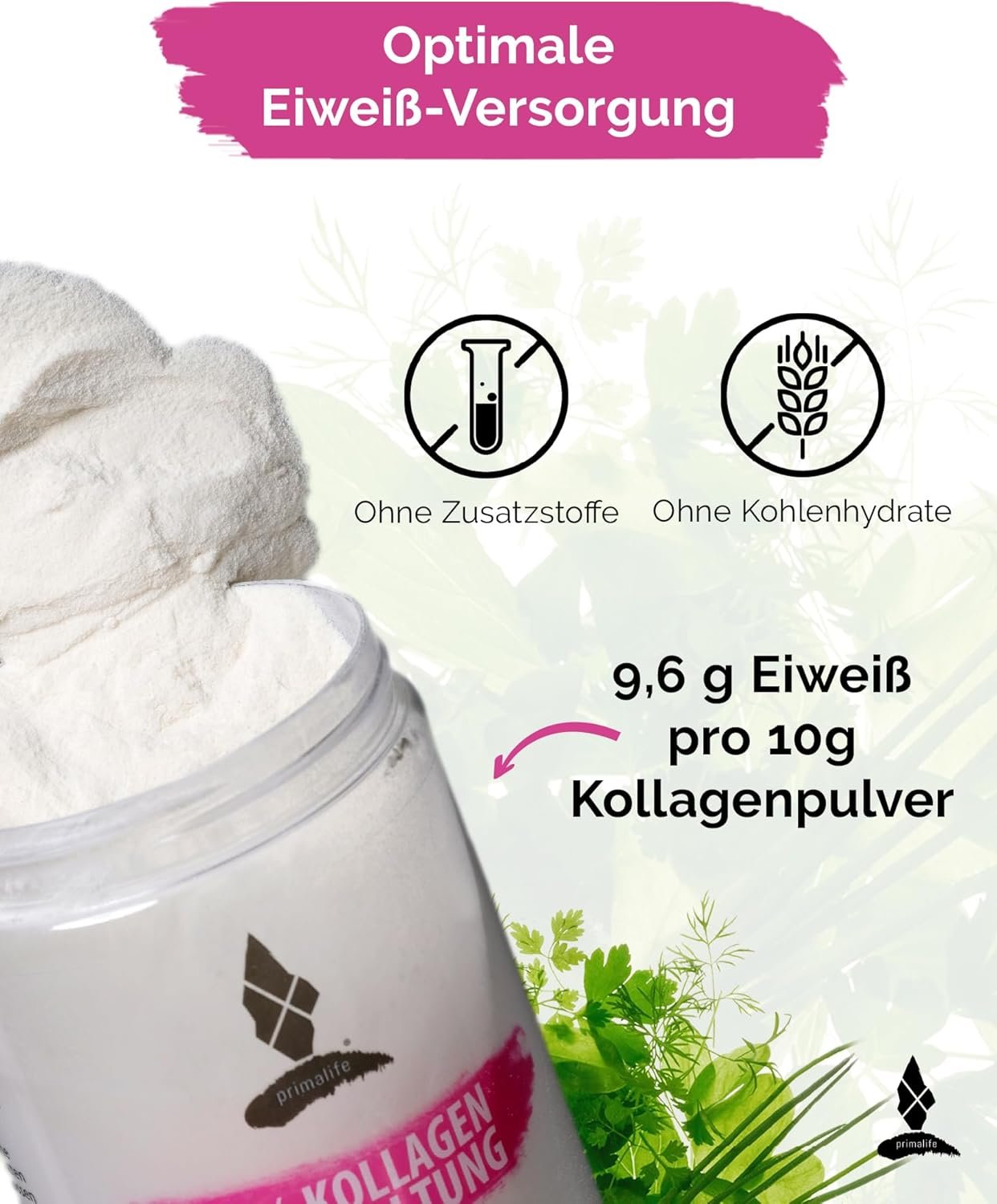 71ilWOXb4NL._AC_SL1500_ 500g Kollagen Pulver Weidehaltung – Reines Kollagen mit Peptiden Typ 1, 2 & 3 – PRIMALIFE