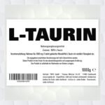 1000g taurin pulver 100% rein – Vegan, ohne Zusatzstoffe – Mit Messlöffel